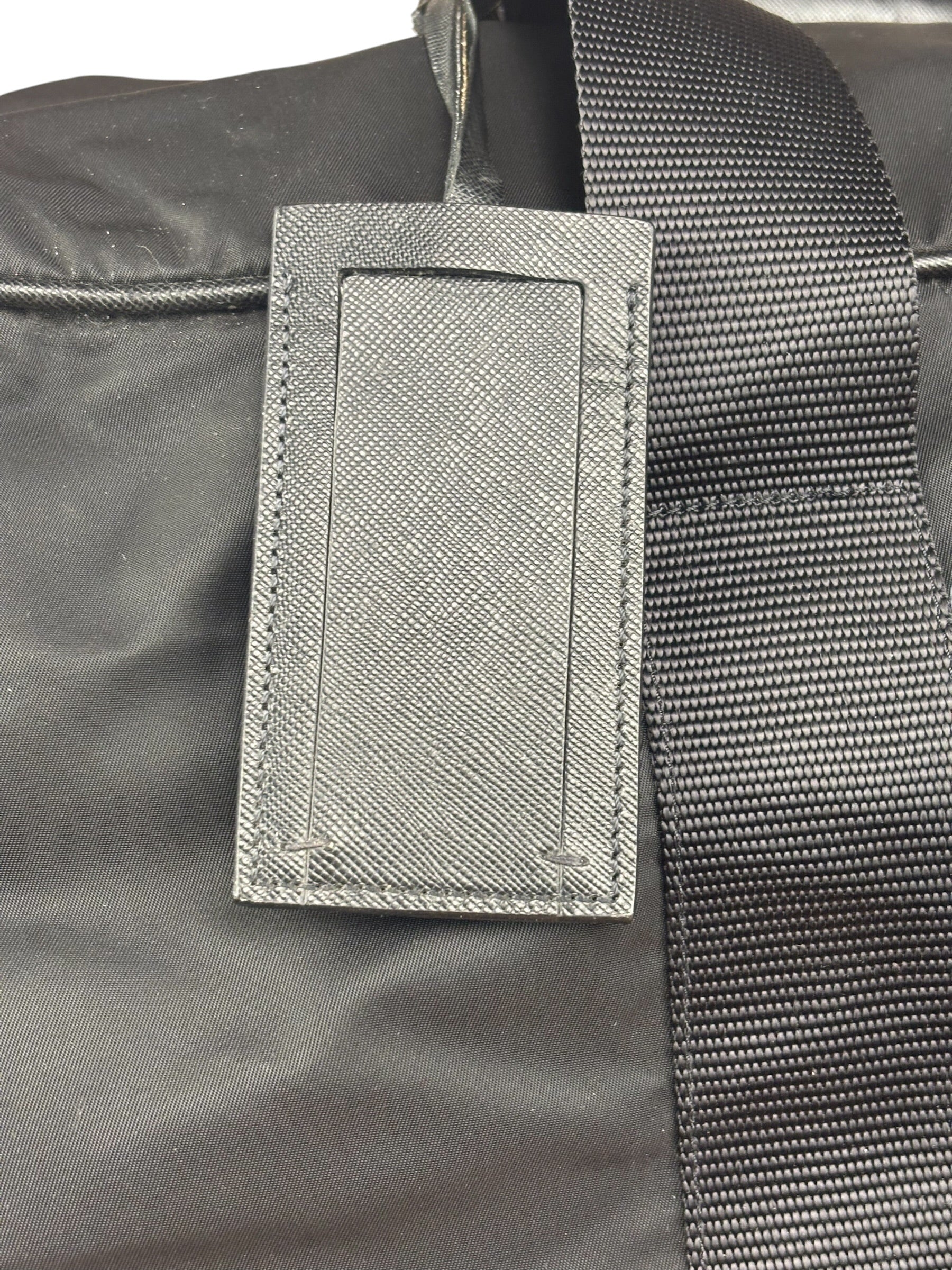 Prada Black Nylon Boston Travel Bag