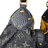 Louis Vuitton Black Denim Mahina Hobo Bag XL