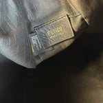 Fendi Black Zucca Canvas Chef Shoulder Bag