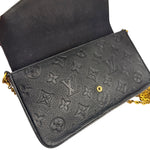 Louis Vuitton Black Leather Monogram Felicie Pochette
