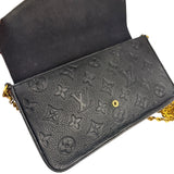 Louis Vuitton Black Leather Monogram Felicie Pochette
