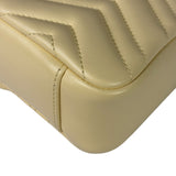 Gucci Yellow Leather Matelasse Marmont Shoulder Bag