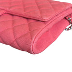 Chanel Coral Pink Matte Quilted Caviar Flap Shoulder Bag 2012
