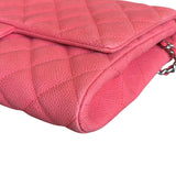 Chanel Coral Pink Matte Quilted Caviar Flap Shoulder Bag 2012