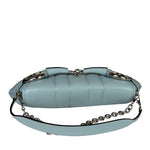 Gucci Blue Leather Horsebit Chain Shoulder Bag