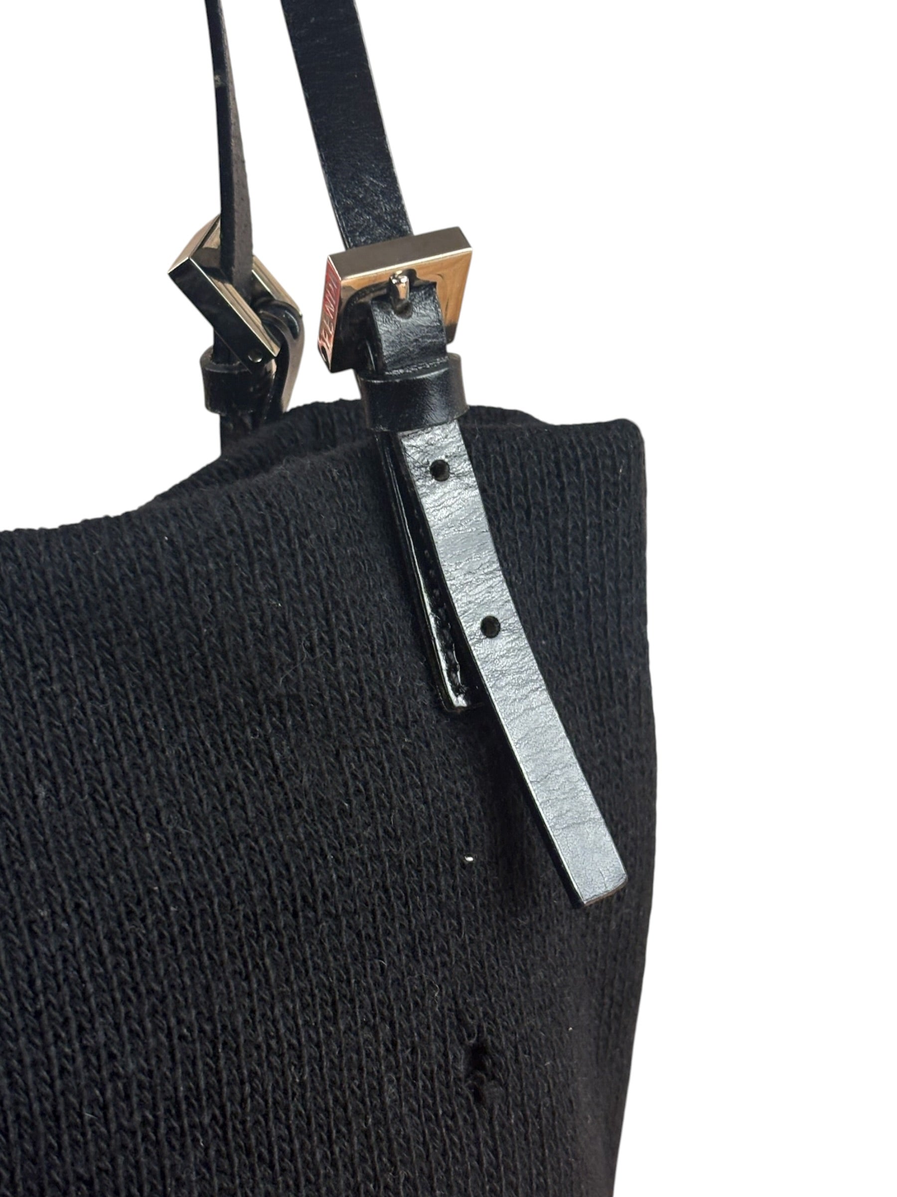 Fendi Black Knit Hobo/Shoulder Bag