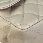 Chanel Beige Clair Jumbo Classic Flap Shoulder Bag 1990