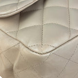 Chanel Beige Clair Jumbo Classic Flap Shoulder Bag 1990