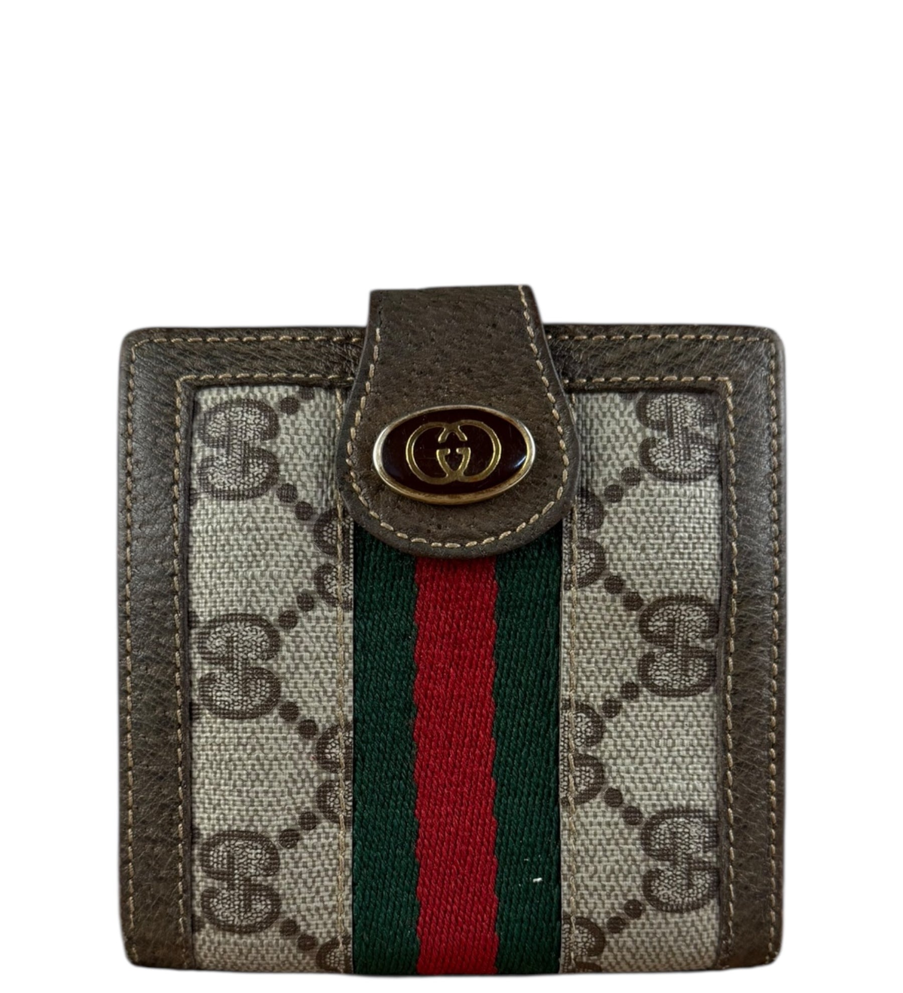 Gucci GG Vintage Sherry Line Compact Wallet