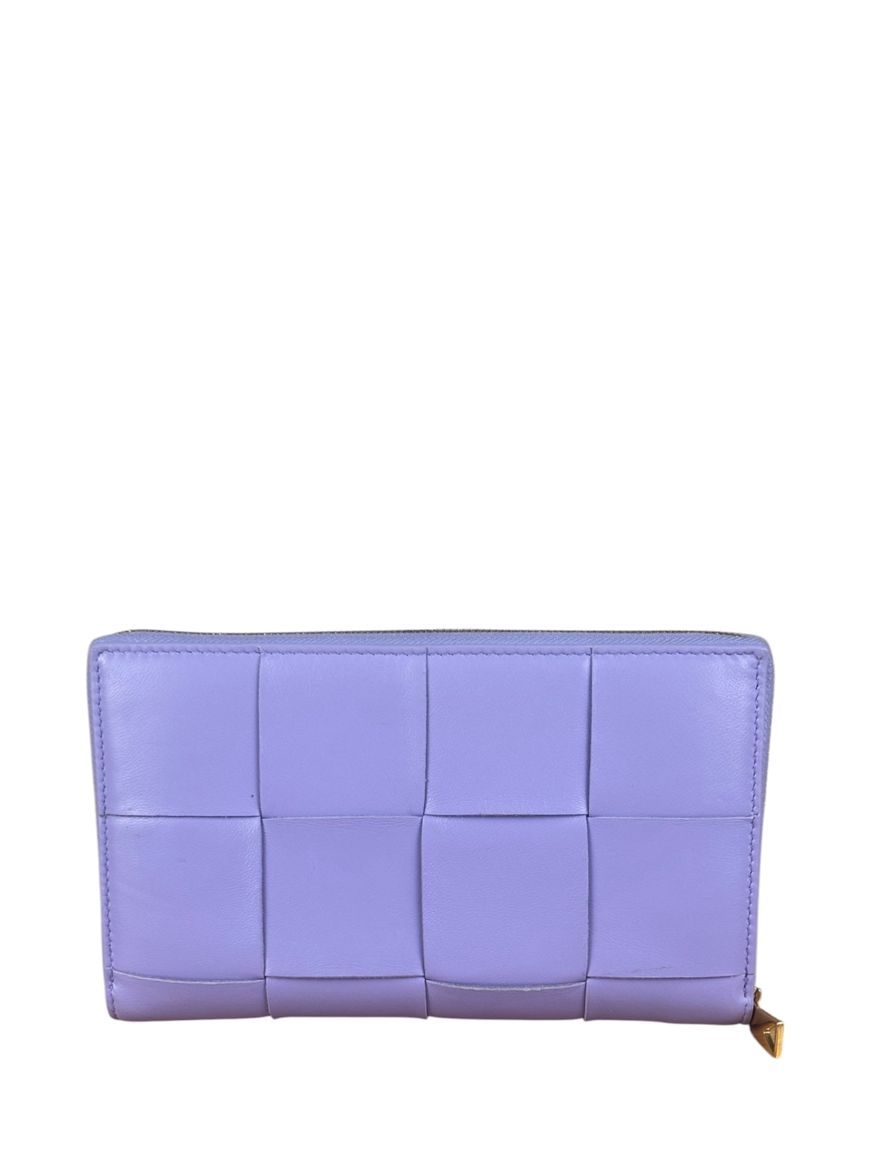 Bottega Veneta Purple Long Zip-Around Wallet