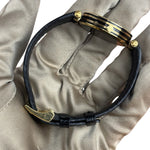 Gucci Vintage Black Leather Moonphase Triple Calendar Watch