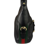 Gucci Black Leather Heritage Horsebit Hobo Bag