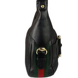 Gucci Black Leather Heritage Horsebit Hobo Bag