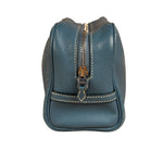 Hermes Blue Leather Cosmetic Pouch
