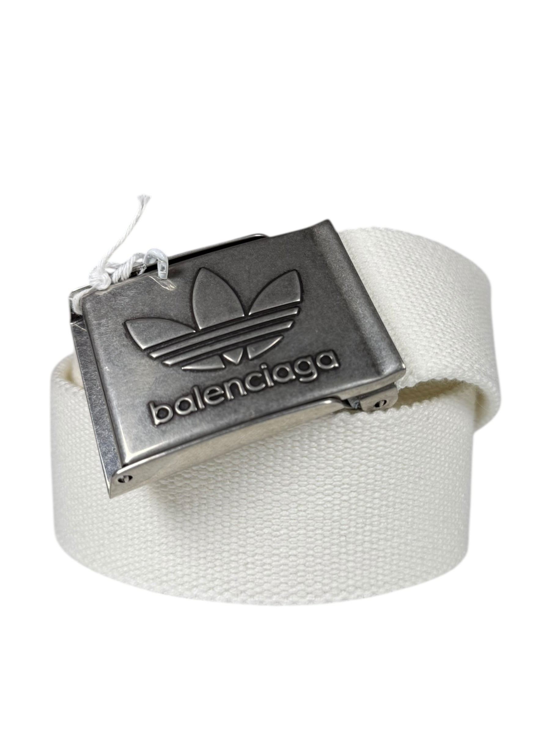 Balenciaga X Adidas Canvas White Belt
