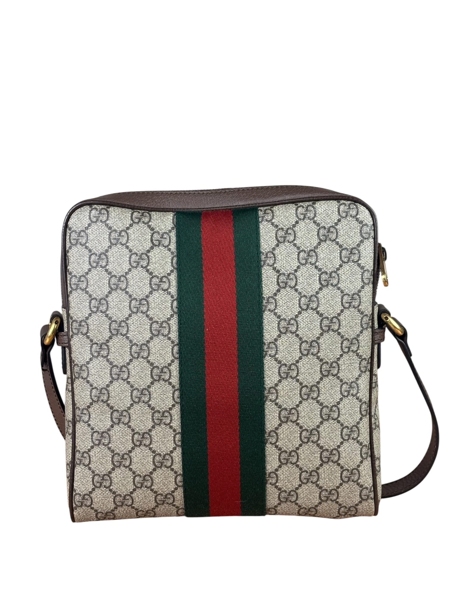 Gucci Beige/Brown GG Supreme Ophidia Messenger Bag