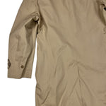 Burberry Vintage Khaki Plaid Lined Mid-Length Coat