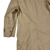 Burberry Vintage Khaki Plaid Lined Mid-Length Coat