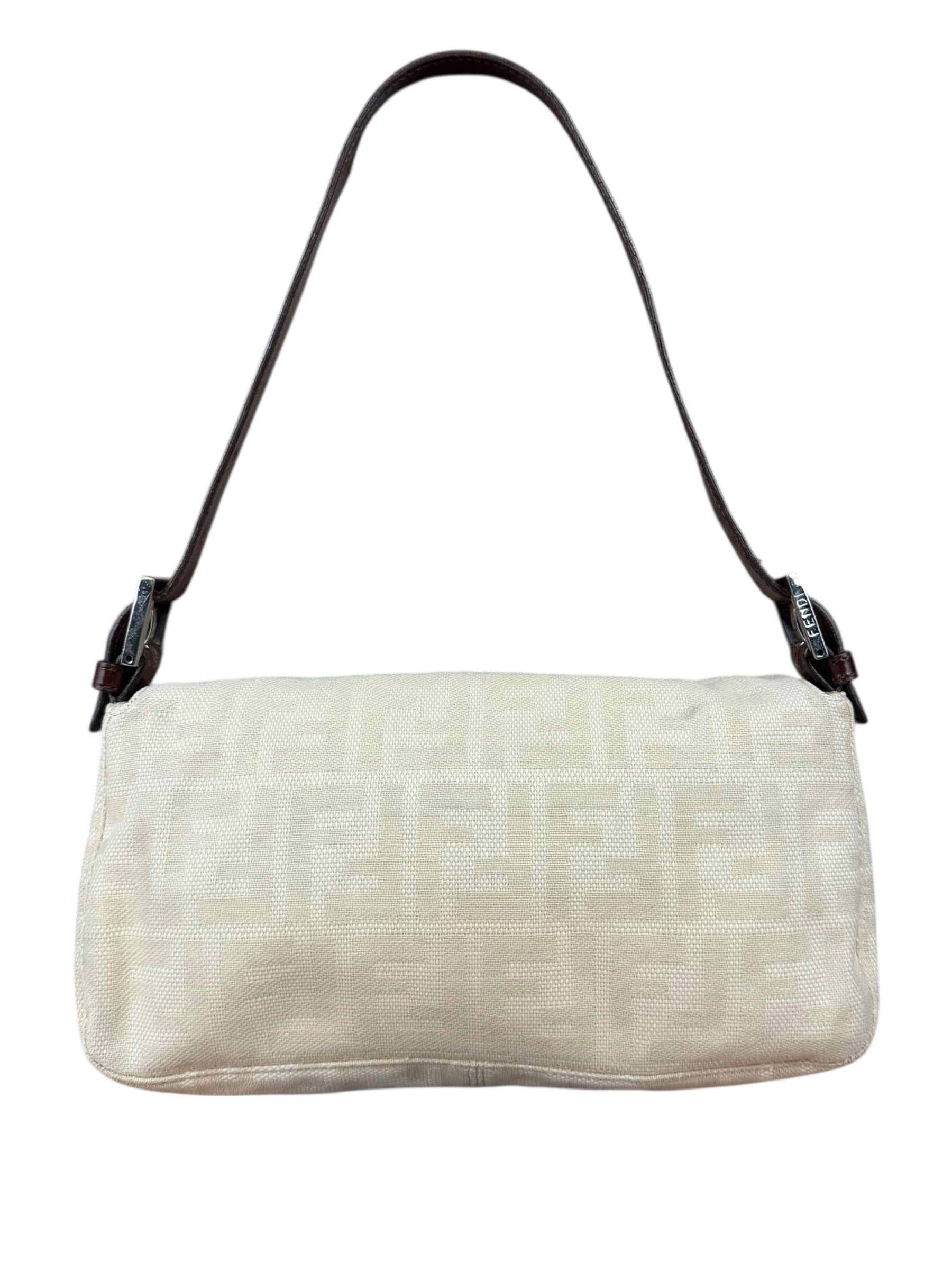 Fendi FF Canvas Baguette