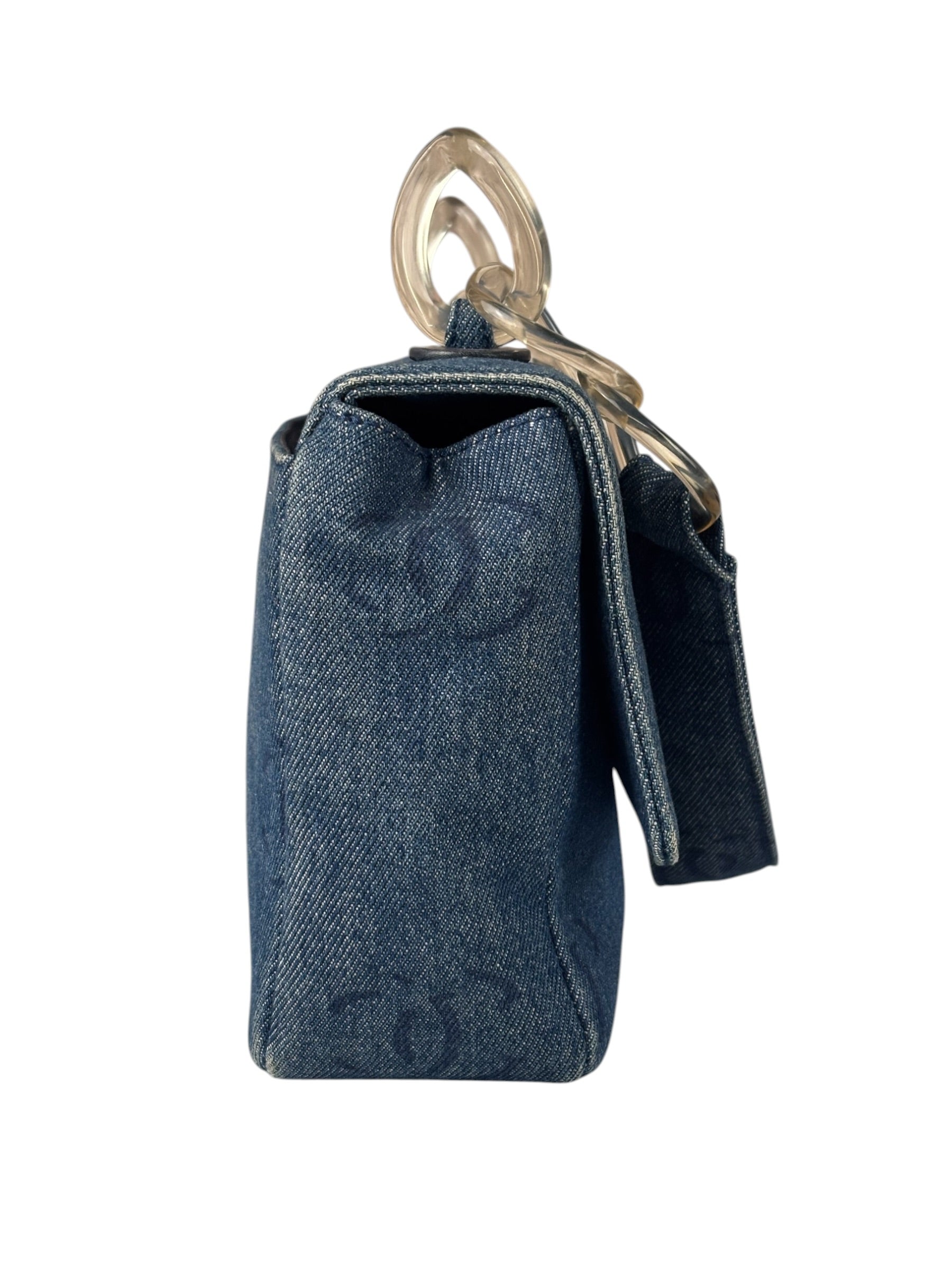 Chanel CC Denim Logo Flap Shoulder Bag 2002