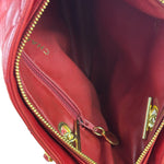 Chanel Vintage Red Quilted Lambskin Shoulder Bag 1989