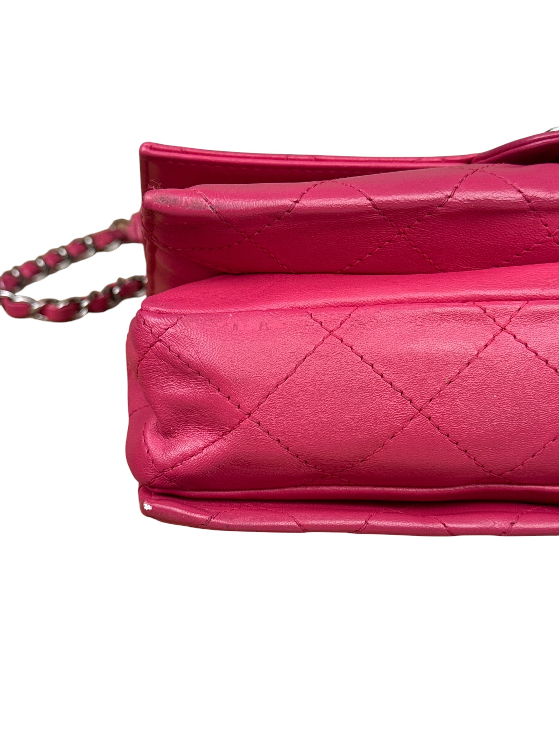 Chanel Pink Quilted Leather Accordion Flap Bag 2014