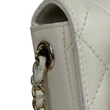 Chanel White Quilted Leather Side-Packs Dual Shoulder Bag 2019