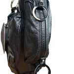 Fendi Vintage Black Leather Oyster Hobo Bag