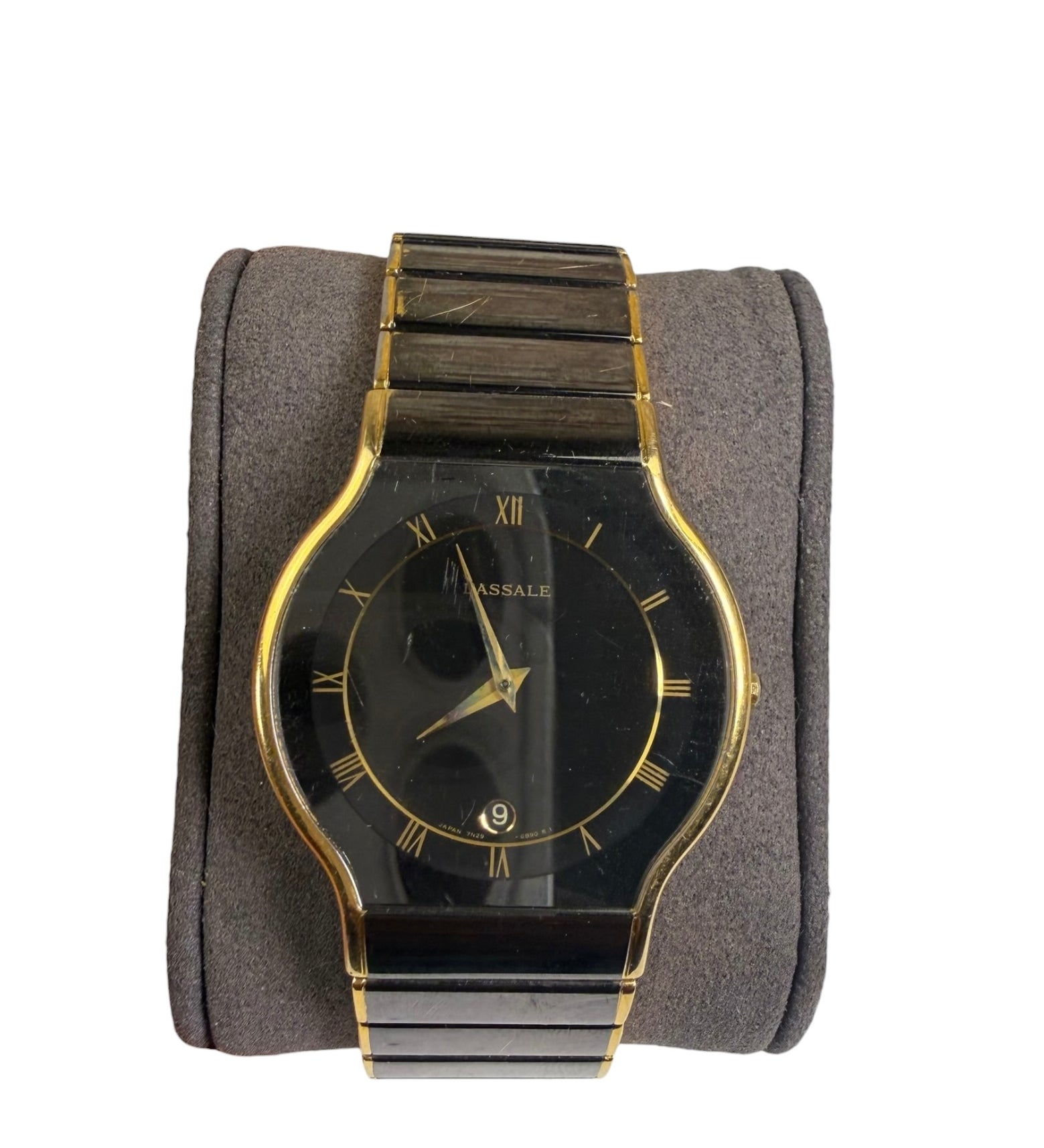 Lassale Black Roman Numeral Dial 2 Tone 1980's