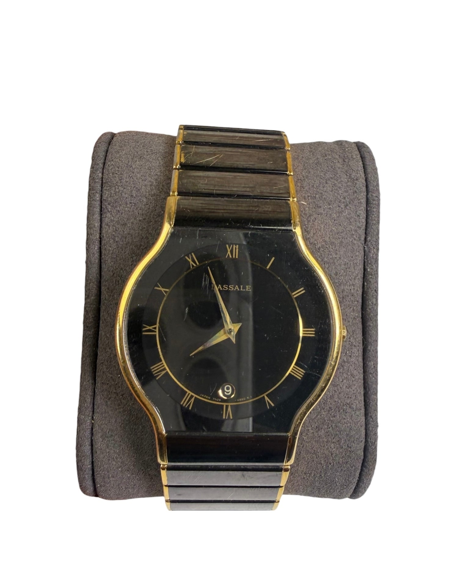 Lassale Black Roman Numeral Dial 2 Tone 1980's