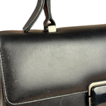 Prada Vintage Black Leather Top Handle Bag
