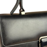 Prada Vintage Black Leather Top Handle Bag