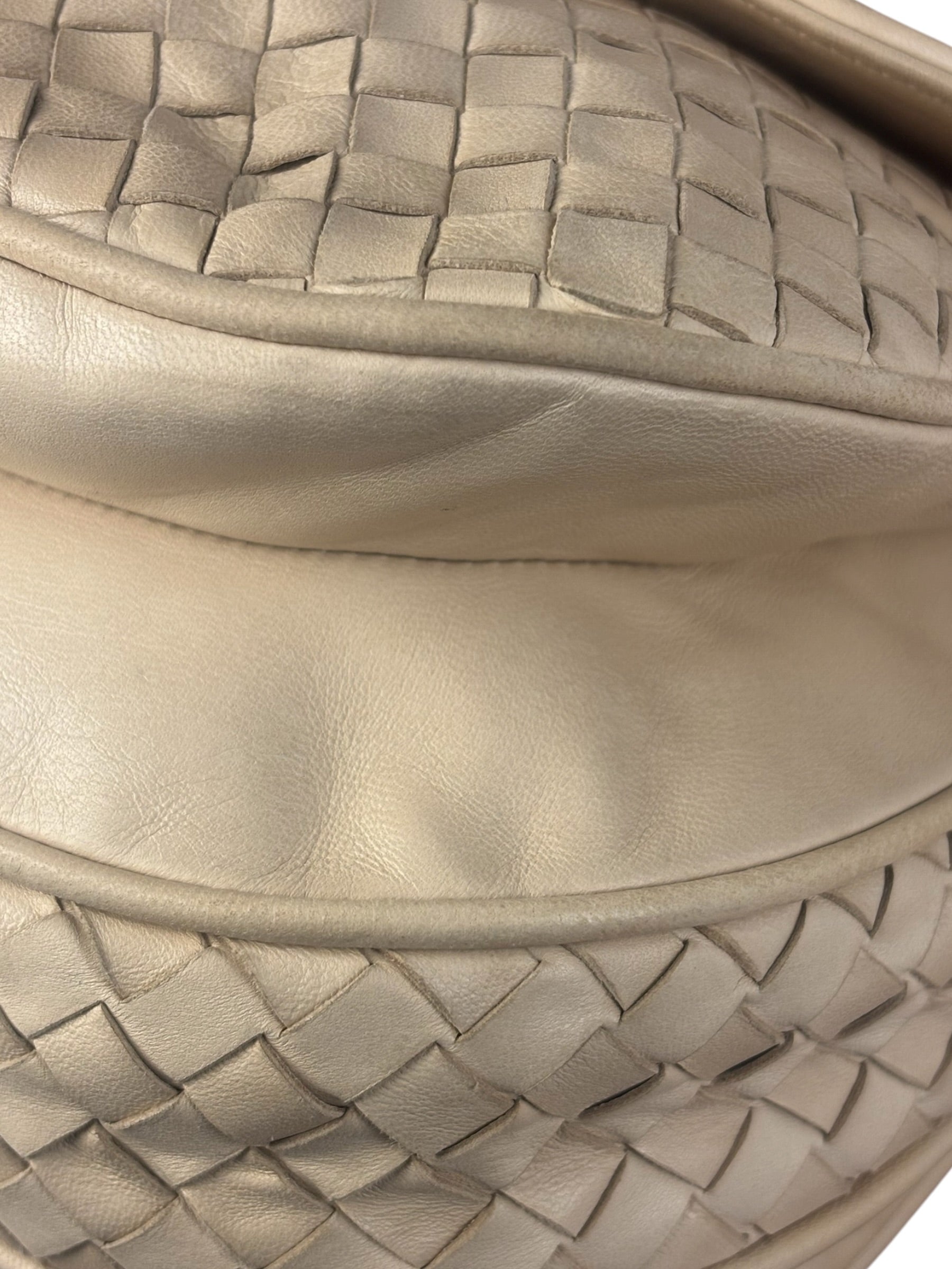 Bottega Veneta Vintage Beige Intrecciato Crossbody