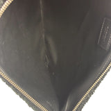 Givenchy Black Wool/Leather Trim Pouch