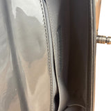 Chanel Gray Patent Leather Boy Flap Shoulder Bag