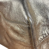 Prada Vintage Metallic Gold Leather Satchel Handbag