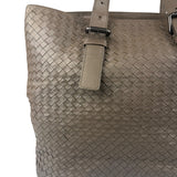 Bottega Veneta Gray Nappa Leather Intrecciato Tote Bag
