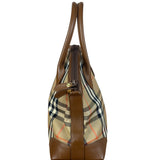 Burberry Vintage House Haymarket Check Dome Satchel Handbag