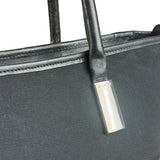 Gucci Vintage Black Nylon Leather Trim Tote Bag
