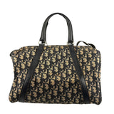 Christian Dior Vintage Canvas Monogram Trotter Oblique Boston Hand Bag