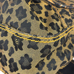Fendi Brown Leather Trim Leopard Print Buckle Bag