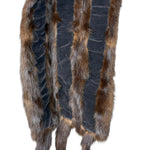 Vintage Dark Brown Fur Tailed Shawl