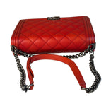 Chanel Red Quilted Leather Boy Flap Bag 2010