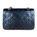 Chanel Black Quilted Single Flap Bag 1988