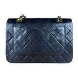 Chanel Black Quilted Single Flap Bag 1988