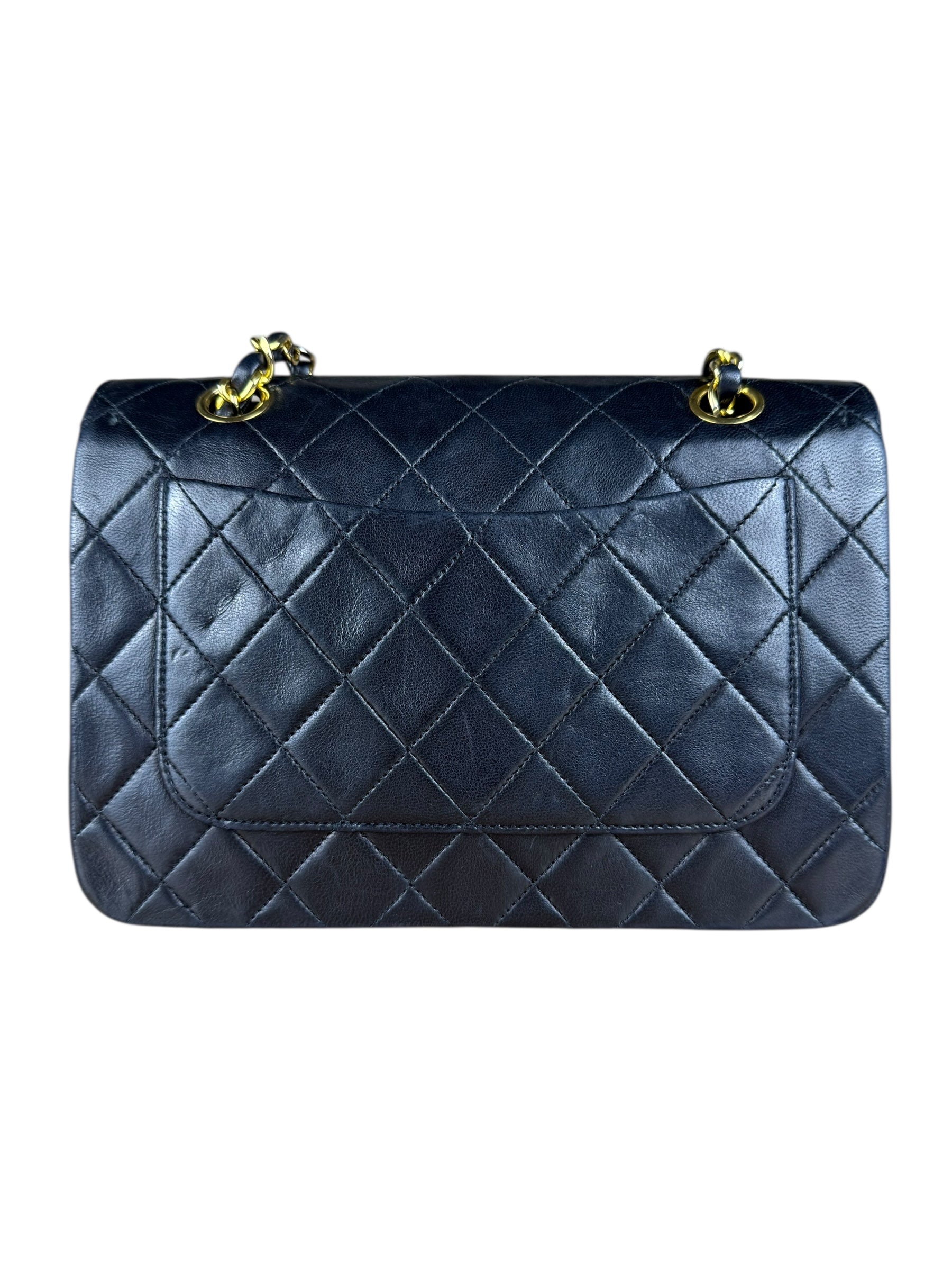 Chanel Black Quilted Single Flap Bag 1988