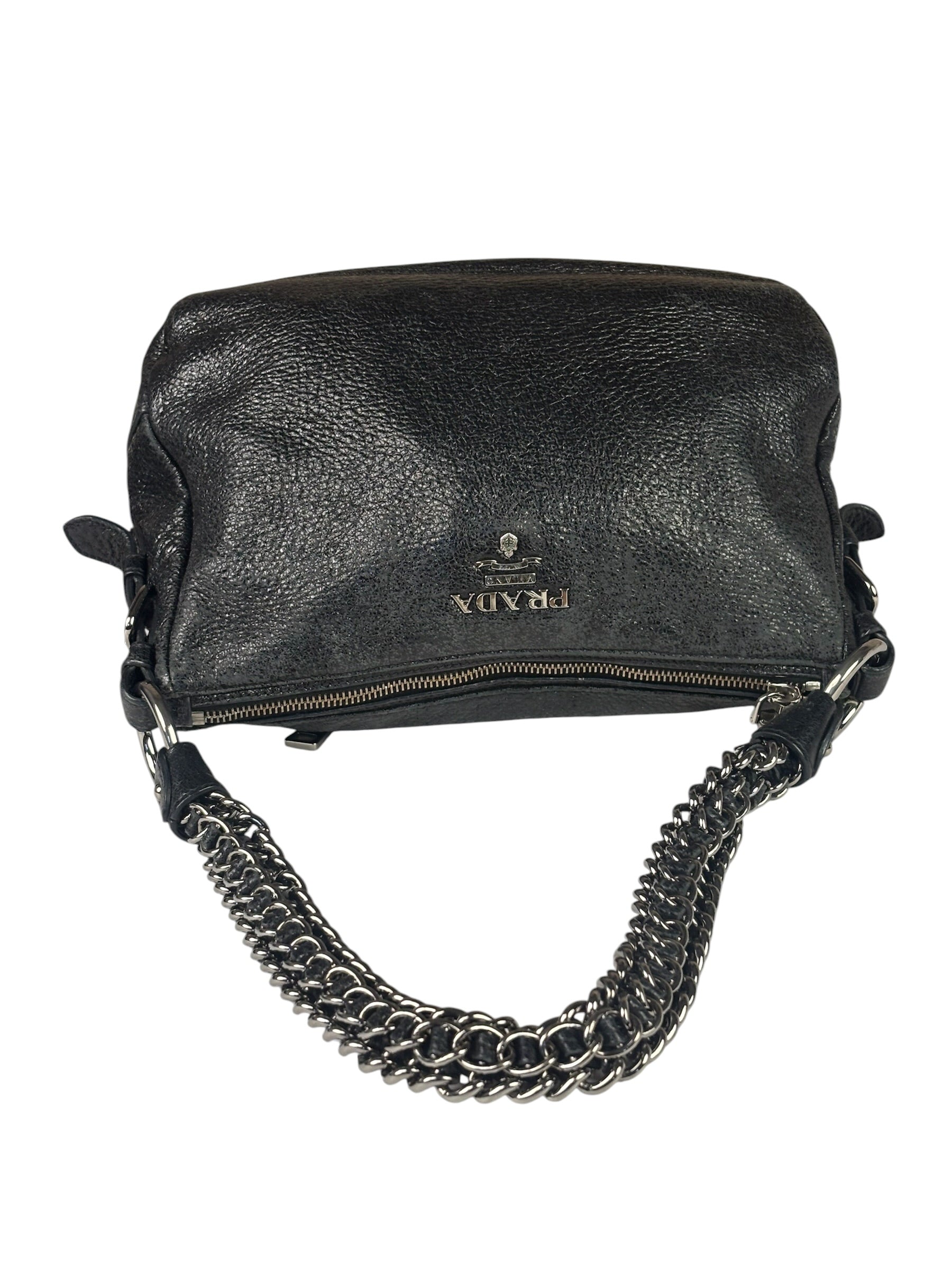 Prada Black Leather Shoulder Bag