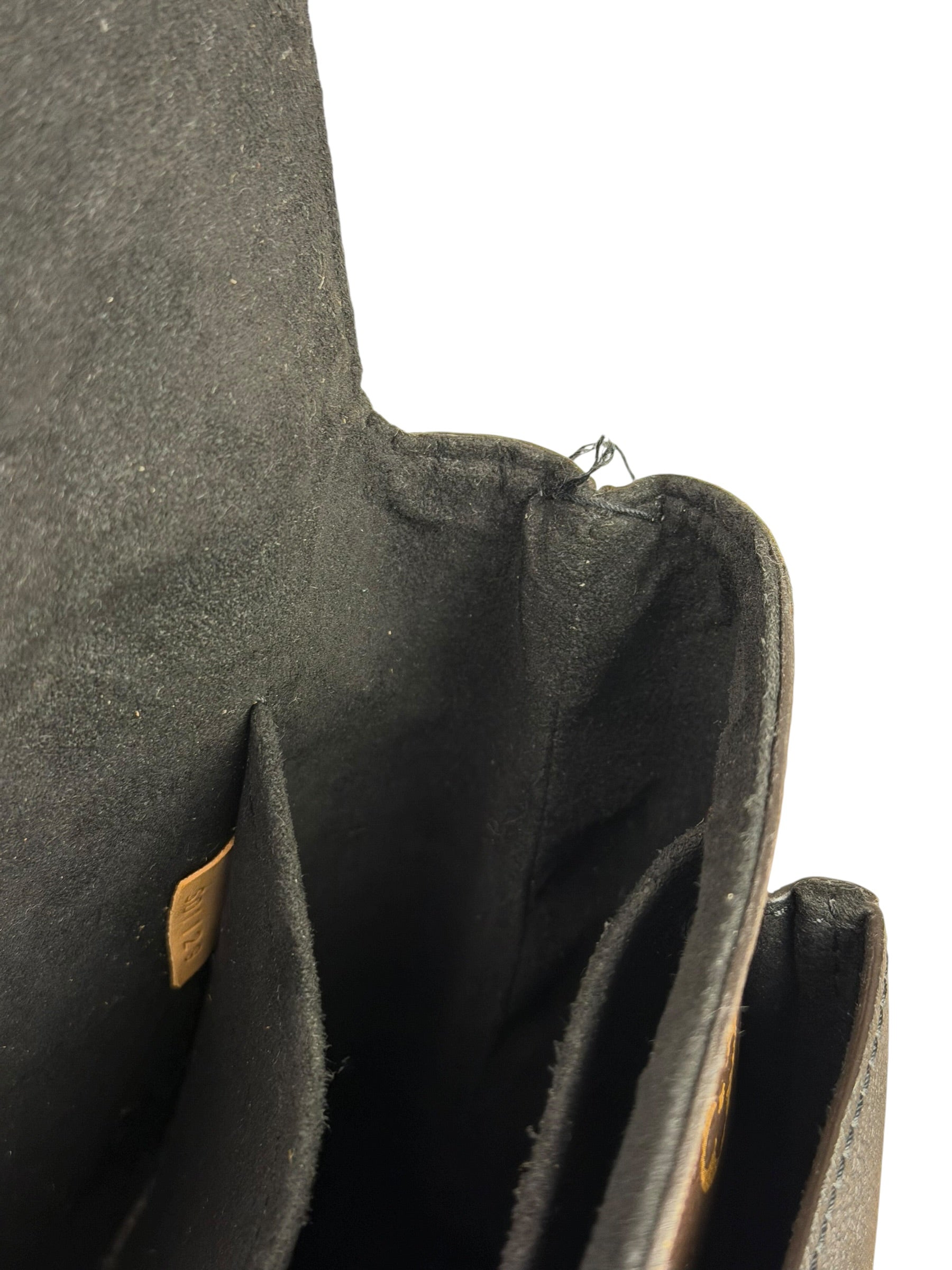 Louis Vuitton Black Leather/ Monogram Marignan 2Way Bag