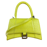 Balenciaga Small Yellow Croc Hourglass 2Way