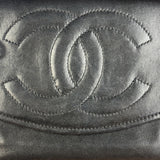 Chanel Vintage Black Leather CC Compact Wallet 1997